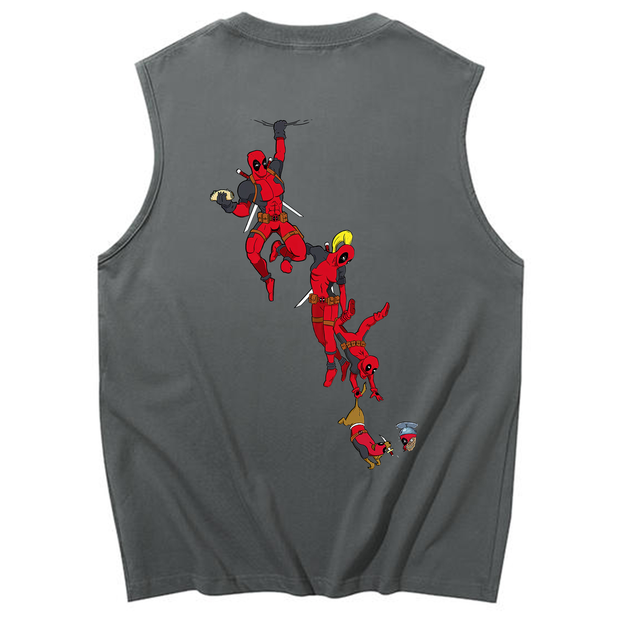 （画像用） Deadpool デッドプール コットン100％タンクトップ（背面プリント）